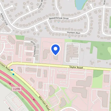 Map showing the location of Pearson Professional Center in Gahanna