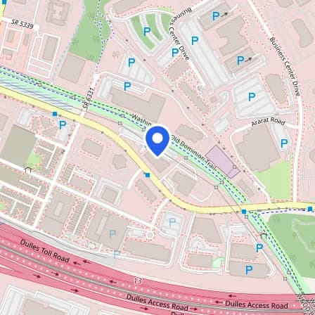 Map showing the location of Pearson Professional Center in Washington DC