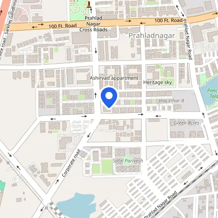 Map showing the location of Ahmedabad Prometric Testing Pvt Ltd in Sarkhej