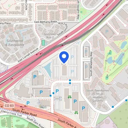 Map showing the location of Pearson VUE Colorado Insurance in Aurora