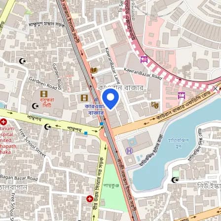 Map showing the location of Pearson VUE Testing Center - Right Time Limited in Dhaka