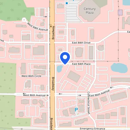Map showing the location of Prometric Test Center in Merrillville