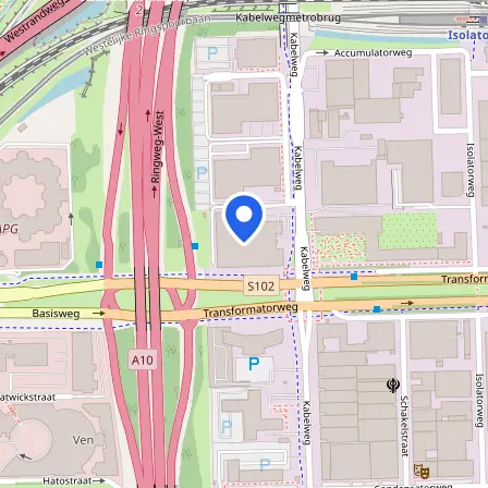 Map showing the location of Pearson Benelux BV in Amsterdam