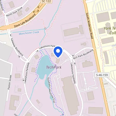 Map showing the location of Prometric in Rock Hill