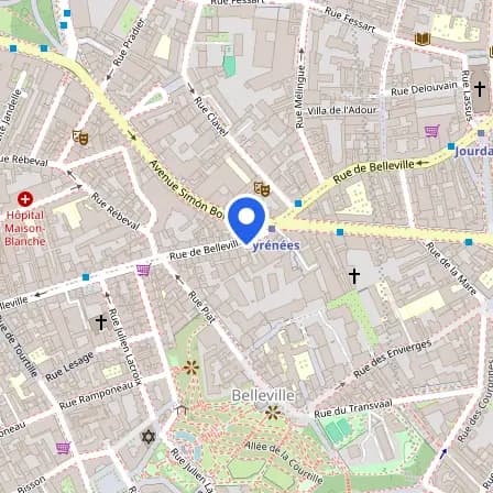 Map showing the location of Prometric Test Center in Paris