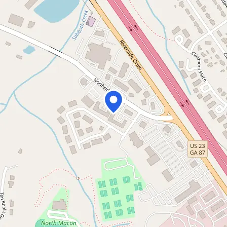 Map showing the location of Prometric Test Center in Macon