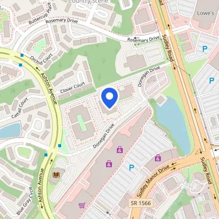 Map showing the location of Pearson VUE Professional Center in Washington DC