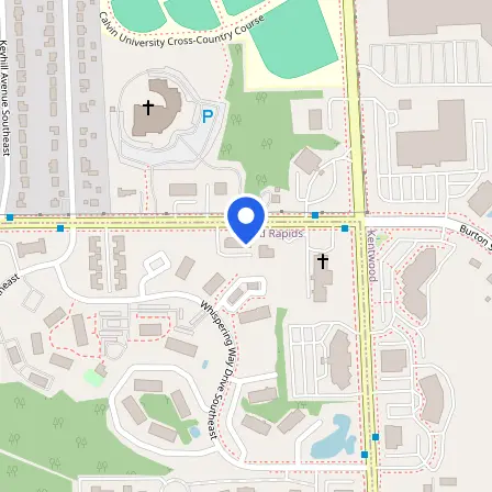 Map showing the location of Prometric Testing Center in Grand Rapids