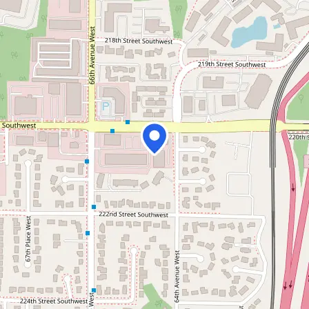 Map showing the location of Prometric Test Center in Mountlake Terrace