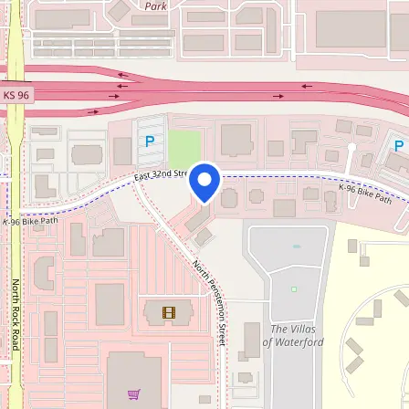 Map showing the location of Prometric Test Center in Wichita