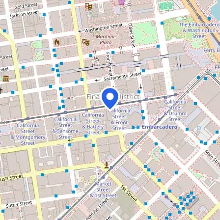 Map showing the location of Pearson Professional Center in San Francisco