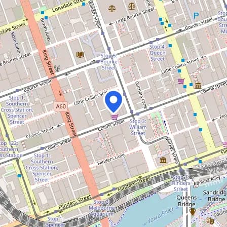 Map showing the location of Pearson Professional Centers in Melbourne