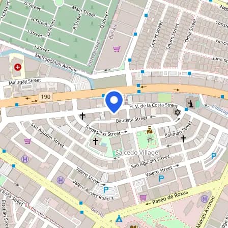 Map showing the location of Prometric Test Center in Makati