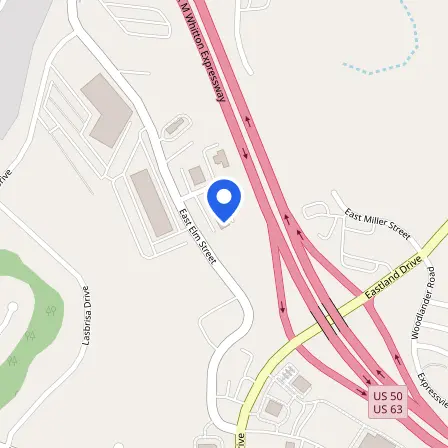 Map showing the location of Prometric Testing Center in Jefferson City