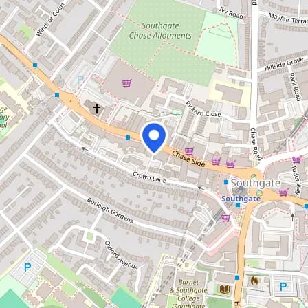 Map showing the location of Pearson Professional Centres Southgate in Greater London
