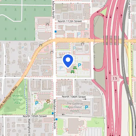 Map showing the location of Pearson Professional Center in Seattle