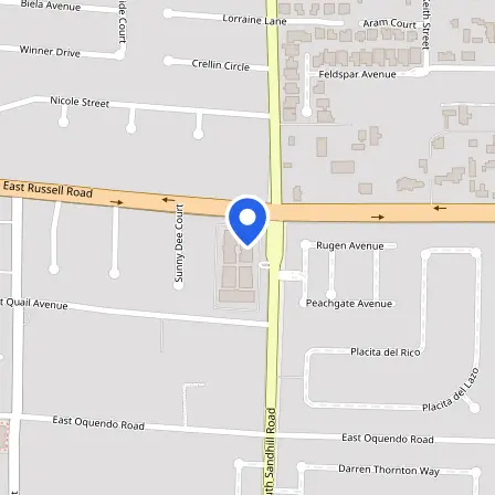 Map showing the location of Pearson Professional Centers-South Las Vegas in Clark County