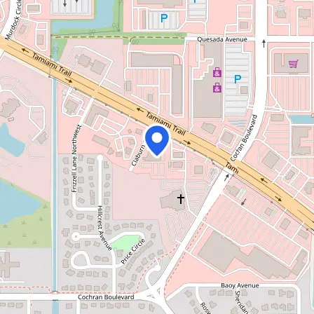 Map showing the location of Pearson Professional Center in Port Charlotte