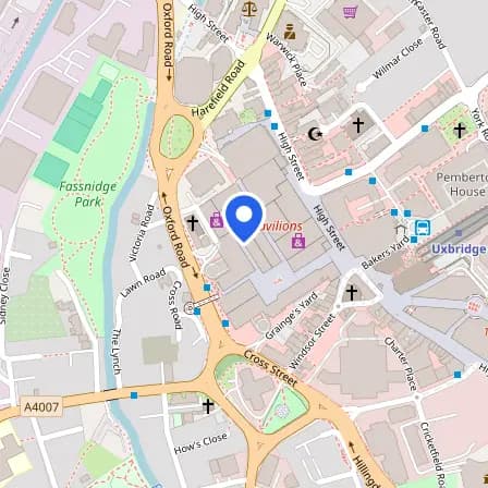 Map showing the location of Pearson Professional Centre Uxbridge in Greater London