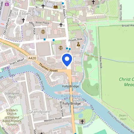 Map showing the location of Pearson Vue in Oxford