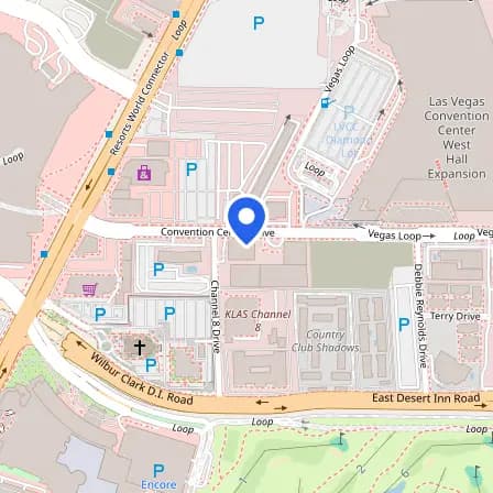 Map showing the location of Pearson Professional Center in Las Vegas