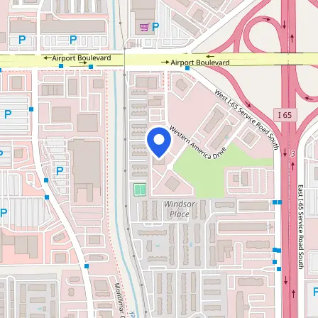 Map showing the location of Pearson Professional Center in Mobile
