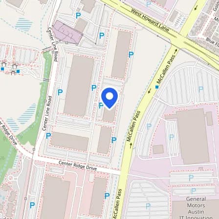 Map showing the location of Pearson Scoring Center in Austin