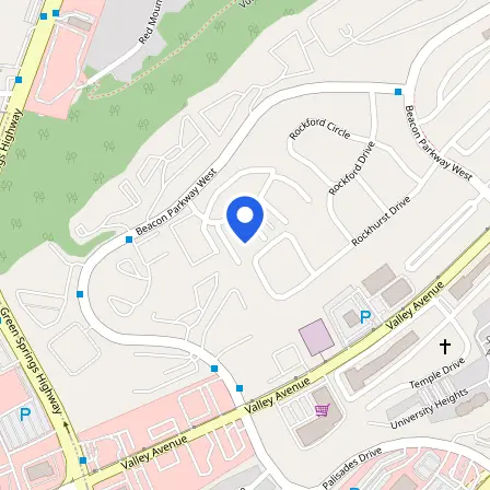Map showing the location of Prometric Test Center in Birmingham