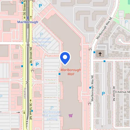 Map showing the location of Pearson Vue Professional Centres-Calgary (East) AB in Calgary