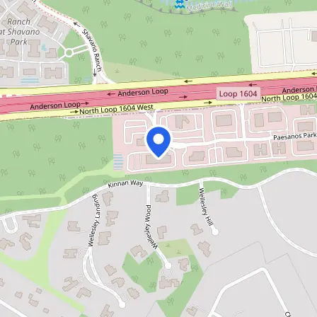 Map showing the location of Pearson Professional Center in Shavano Park
