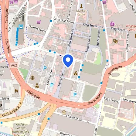 Map showing the location of Pearson Professional Centre - Huddersfield in Kirklees