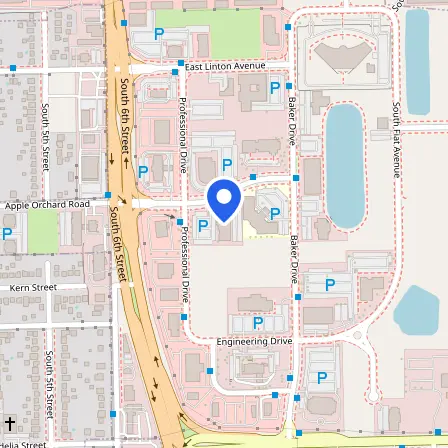 Map showing the location of Pearson Professional Center in Springfield