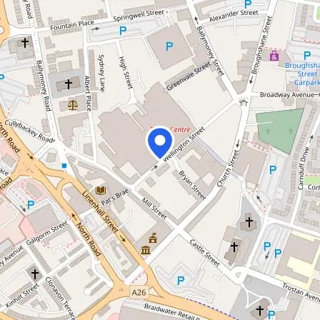 Map showing the location of Pearson Vue (CSCS TRAINING) in Ballymena