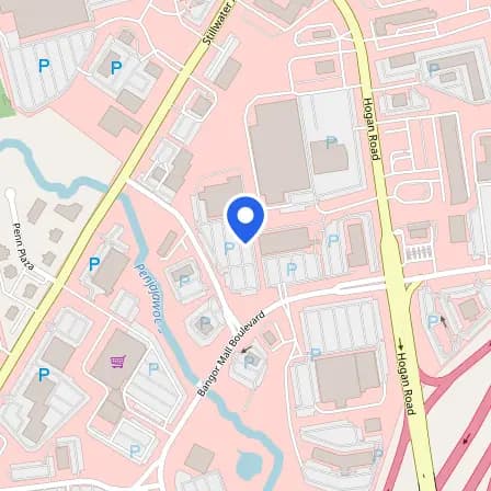 Map showing the location of Prometric Test Center in Bangor