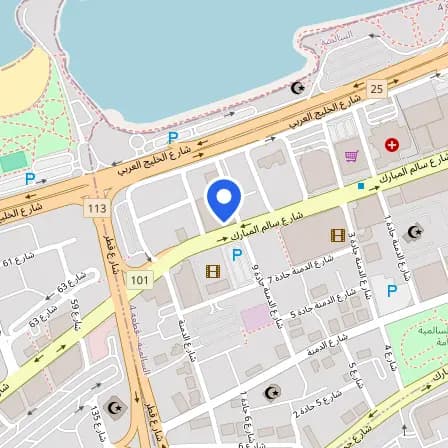 Map showing the location of Prometric Test Center in Salmiya