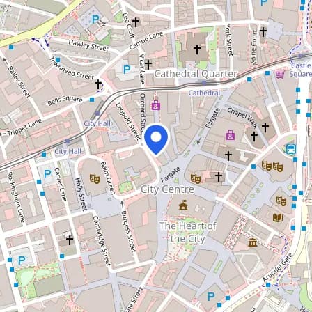 Map showing the location of Pearson Professional Centre in Sheffield