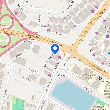 Map showing the location of Al Nile Centre /Approved centre from Pearson and Qualifi in Dubai