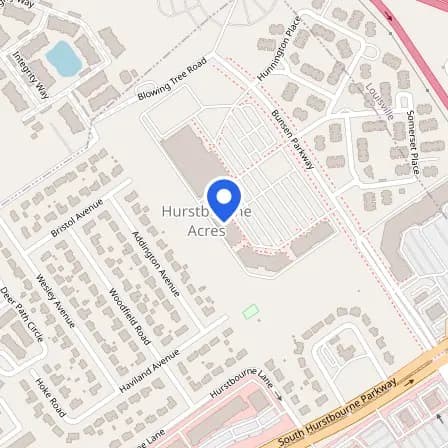 Map showing the location of Pearson Professional Center in Hurstbourne Acres