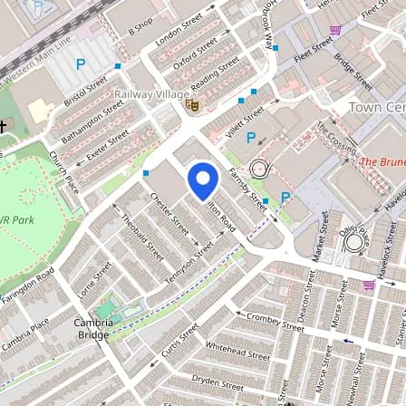Map showing the location of Pearson Vue professional CSCS test centre in Swindon
