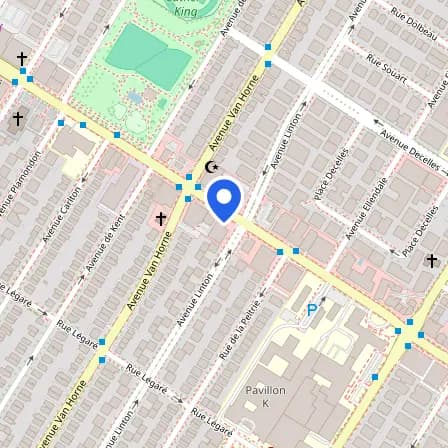 Map showing the location of Prometric Test Centre in Montreal