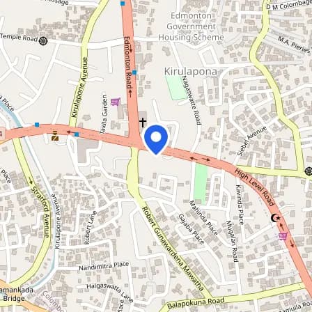 Map showing the location of Prometric Test Center in Colombo