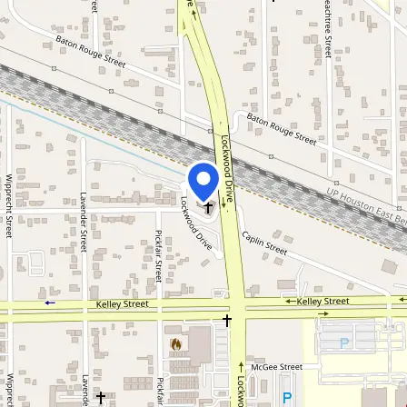 Map showing the location of Life Org Pearson VUE Testing Center in Houston