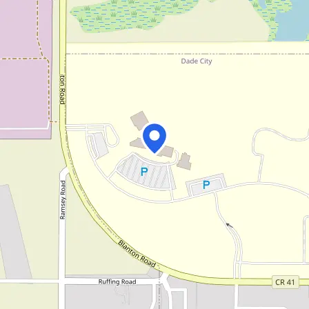 Map showing the location of Pasco-Hernando State College Pearson VUE Testing Center A-246 in Dade City