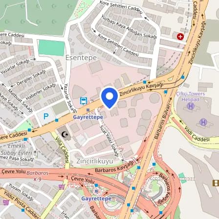 Map showing the location of Prometric Test Center in Şişli