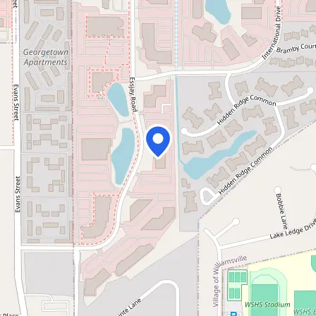 Map showing the location of Pearson Professional center in Buffalo