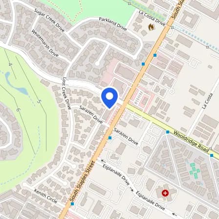 Map showing the location of Prometric Test Center in Corpus Christi