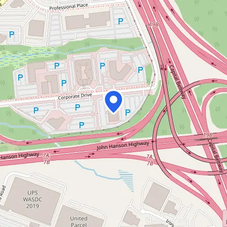 Map showing the location of Pearson VUE in Bethesda