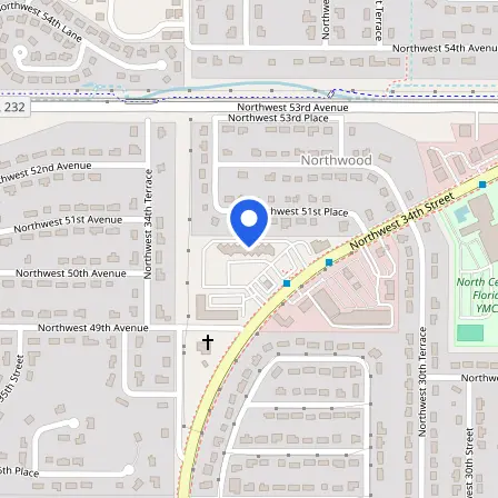 Map showing the location of Pearson VUE Testing Center in Gainesville