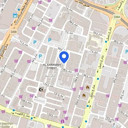 Map showing the location of Prometric hub in Dubai