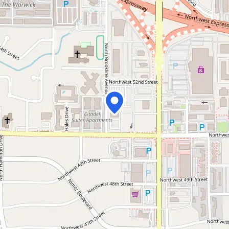 Map showing the location of Pearson Professional Center in Oklahoma City